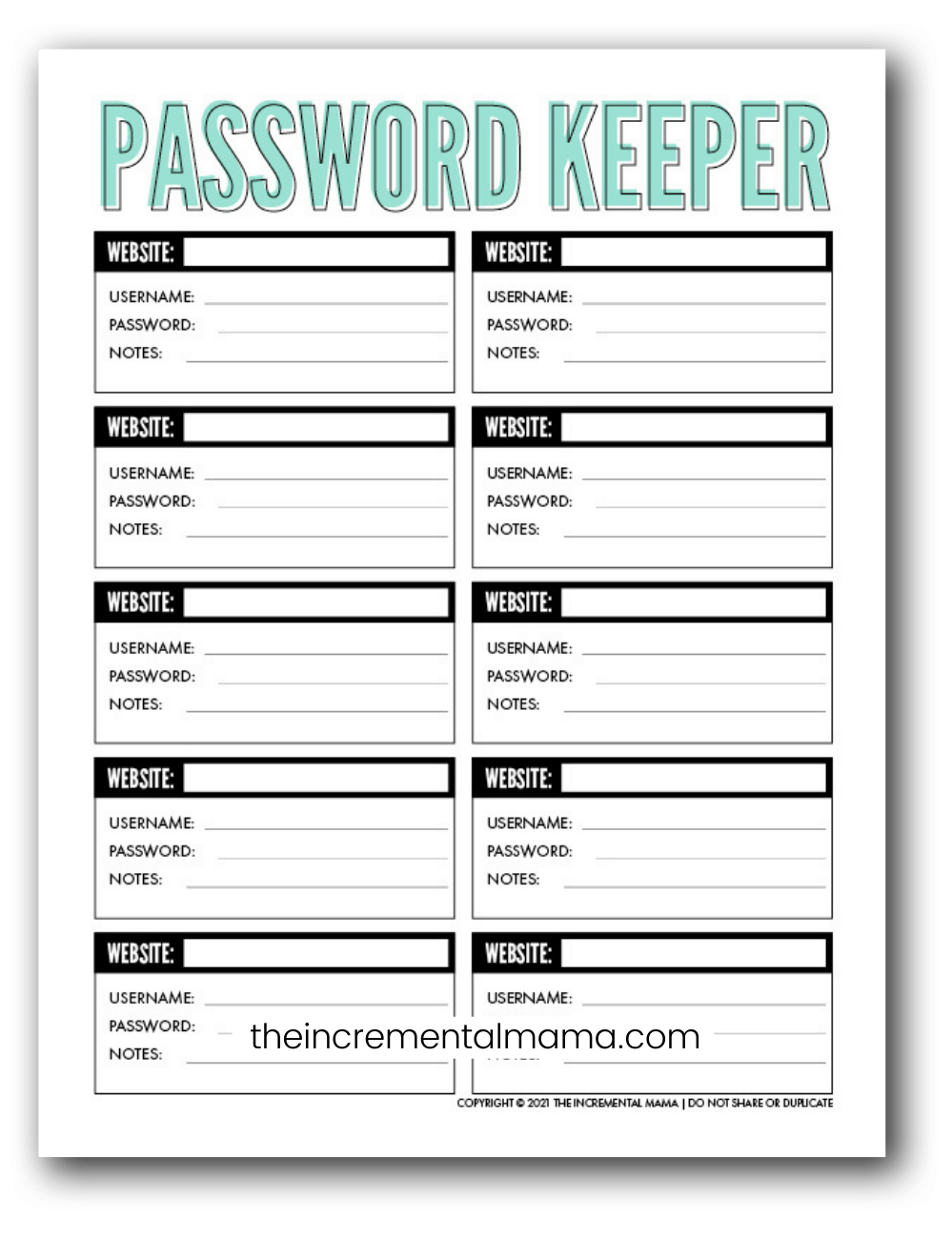 7 Free Printable Password Keeper Printables To Download Instantly inside Free Printable Password Keeper