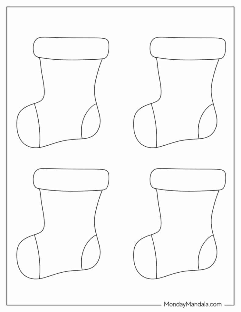 70 Christmas Stocking Templates (Free Pdf Printables) in Christmas Stocking Template Printable Free