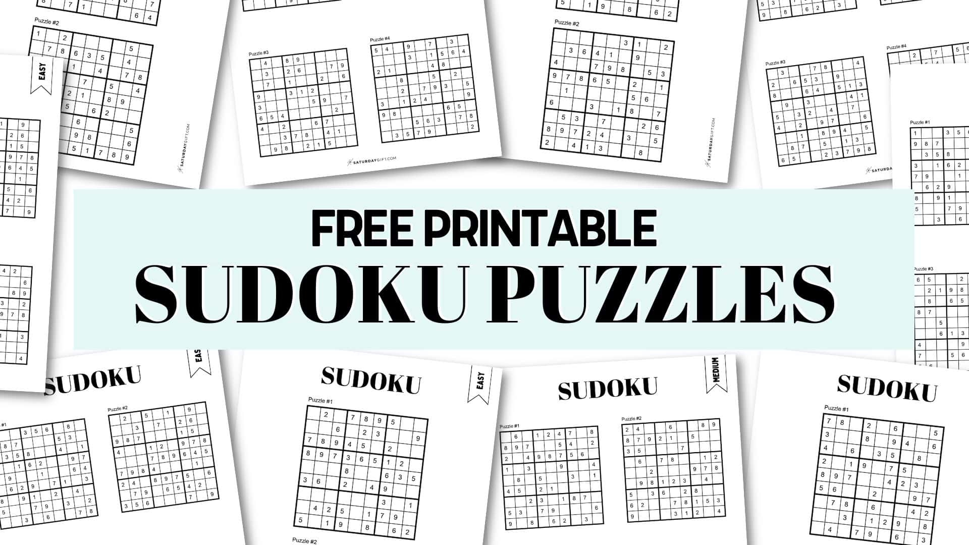 72 Free Printable Sudoku Puzzles | Saturdaygift with Free Printable Sudoku With Answers