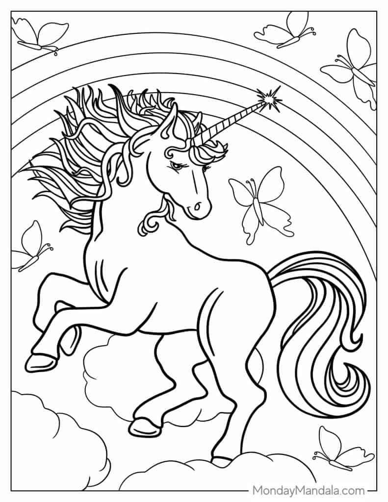 74 Unicorn Coloring Pages (Free Pdf Printables) in Free Printable Unicorn Coloring Pages
