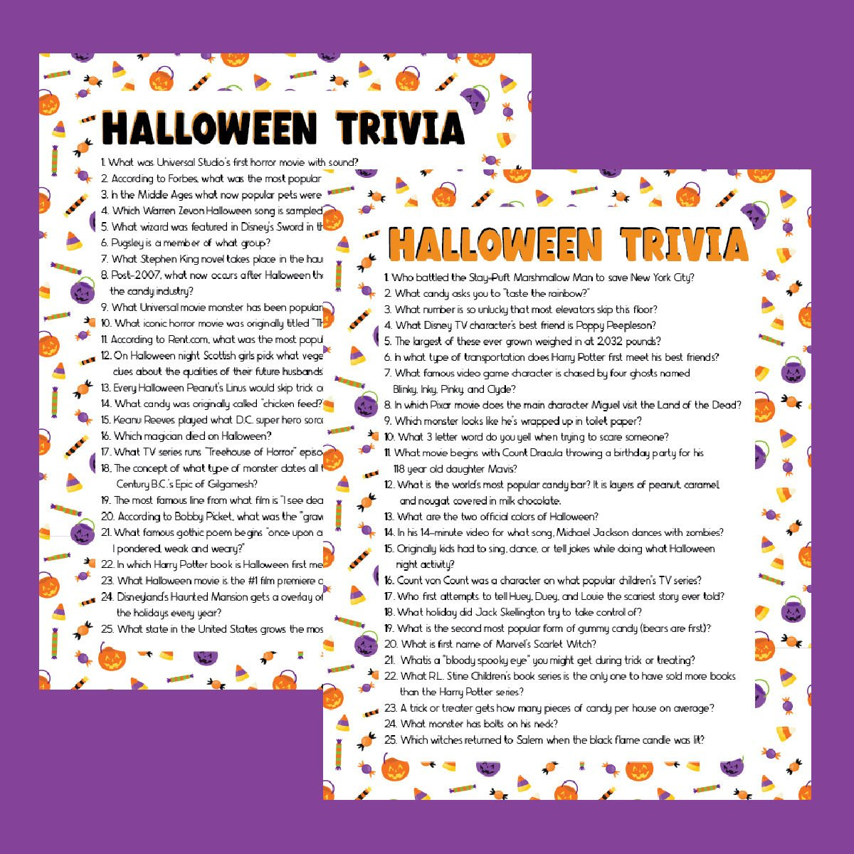 75 Fun Halloween Trivia Questions &amp;amp; Answers (Printable) - Play pertaining to Halloween Trivia Questions And Answers Free Printable