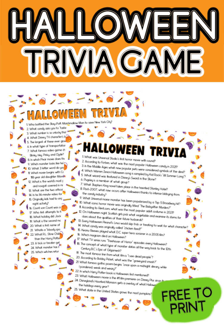 75 Fun Halloween Trivia Questions &amp;amp; Answers (Printable) - Play with regard to Halloween Trivia Questions and Answers Free Printable