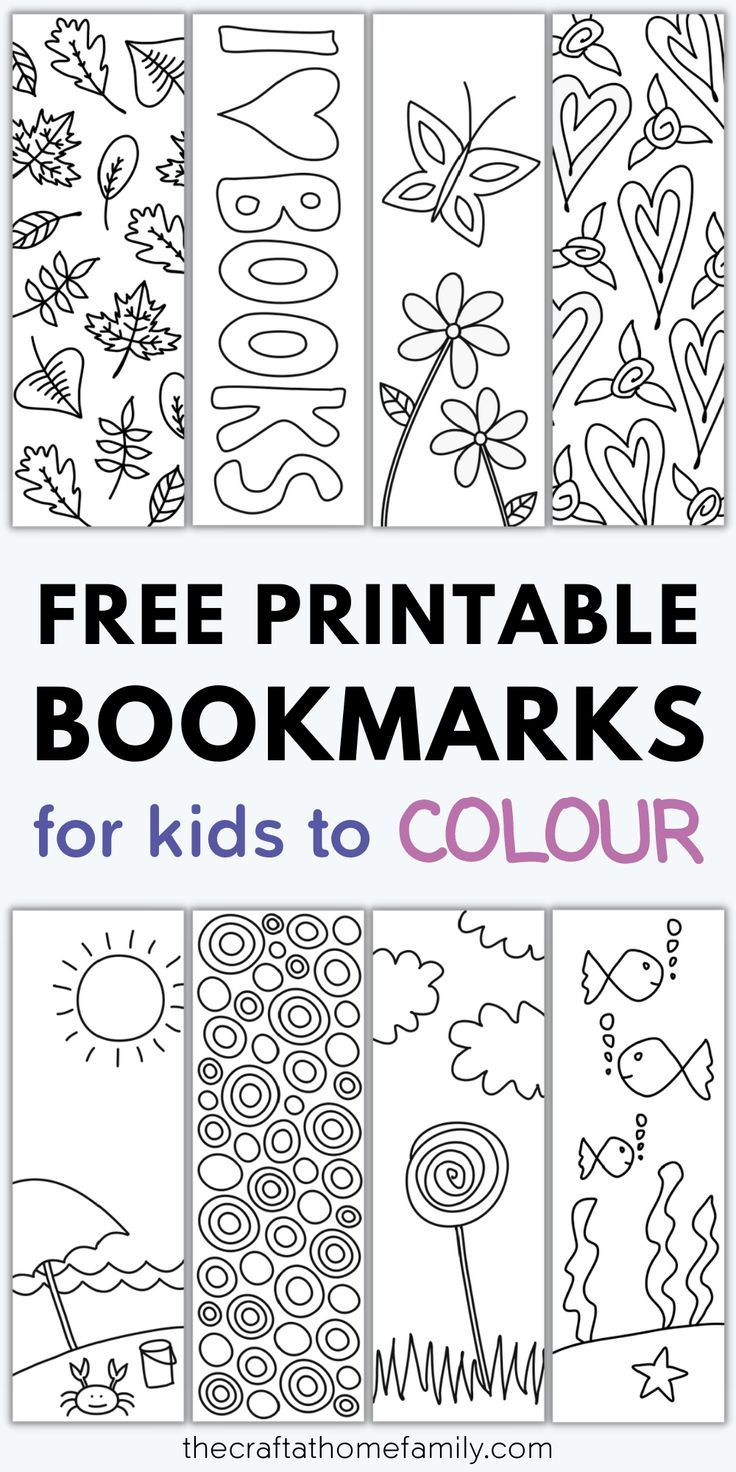 8 Cute Free Printable Bookmarks To Colour (For Kids &amp;amp; Adults!) throughout Free Printable Book Marks