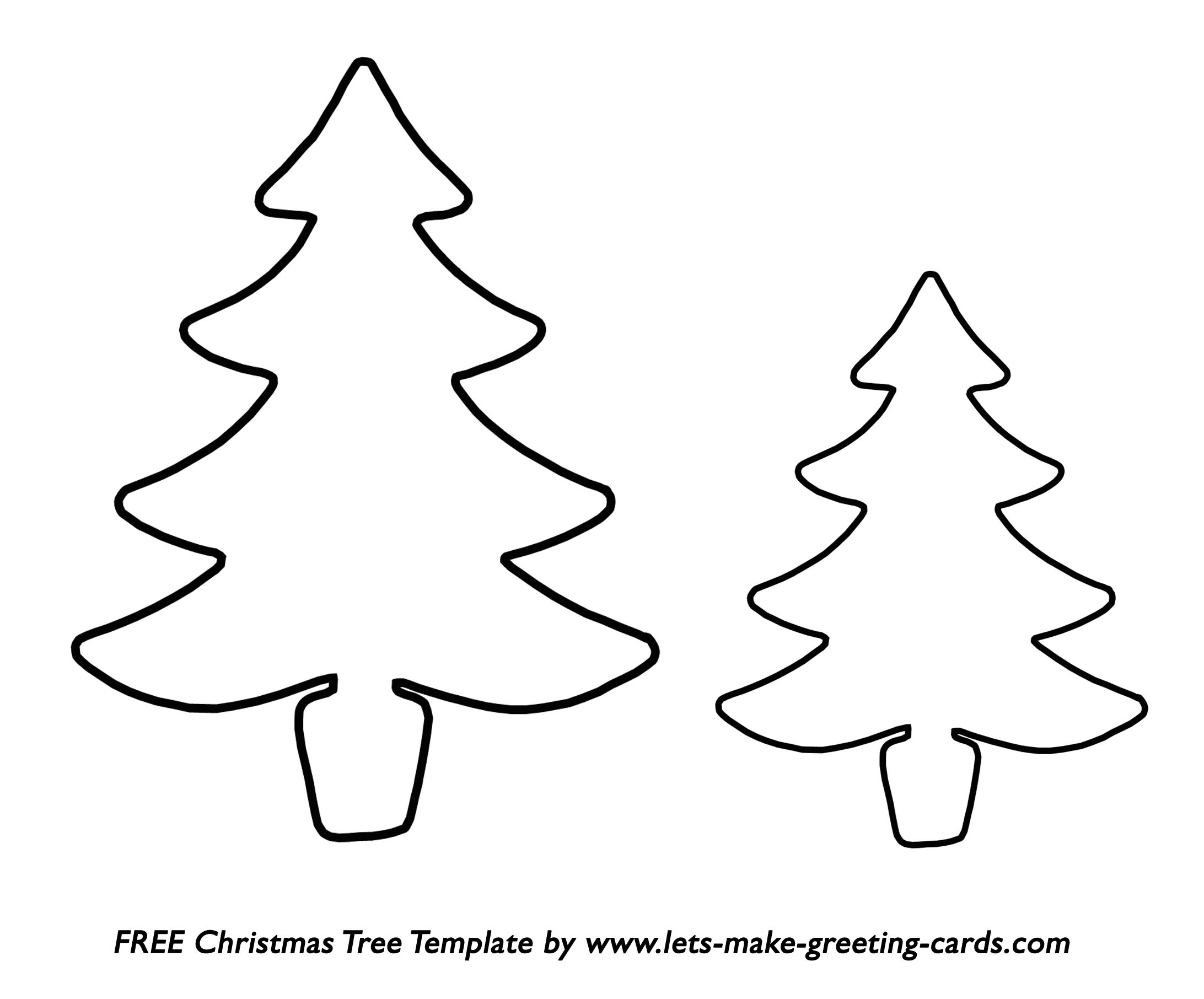 8 Free Christmas Tree Templates intended for Free Printable Christmas Tree Template