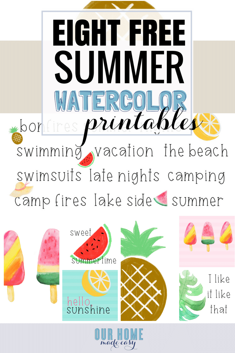 8 Free Summer Printables - Our Home Made Easy with Free Summer Printables