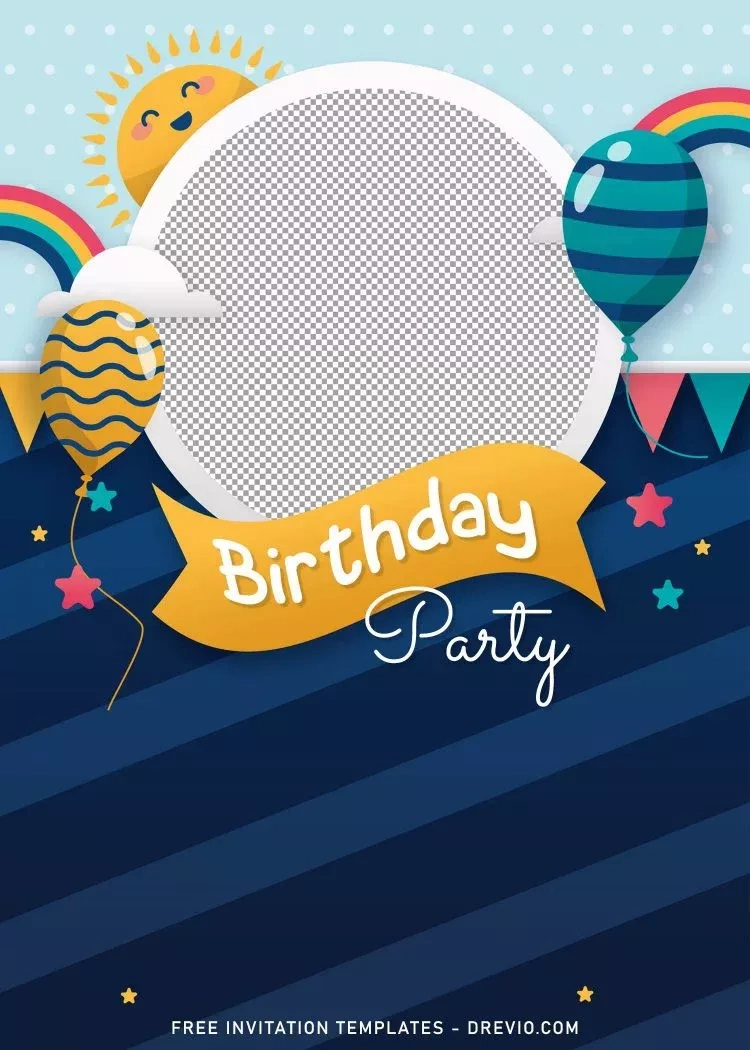 8+ Personalized Kids Birthday Party Invitation Templates For Any intended for Free Printable Personalized Birthday Invitation Cards