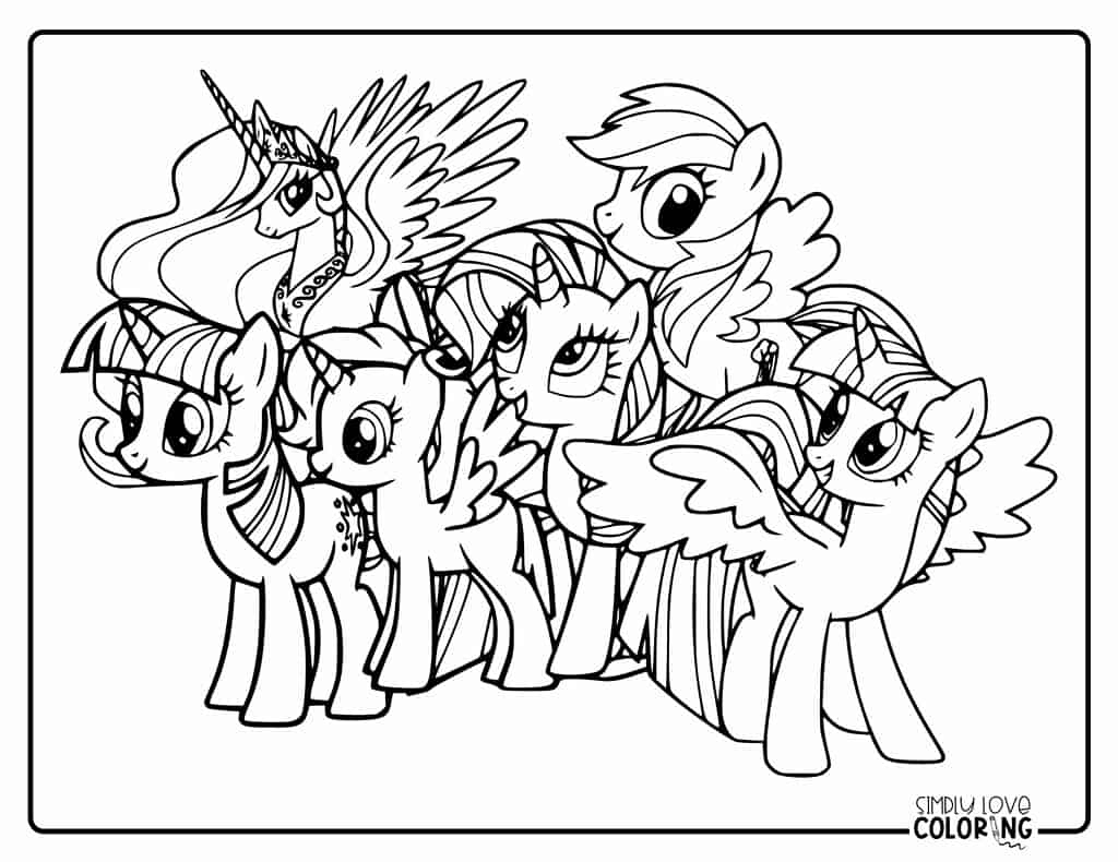 88 My Little Pony Coloring Pages (Free Pdf Printables) - Simply with regard to My Little Pony Free Printables