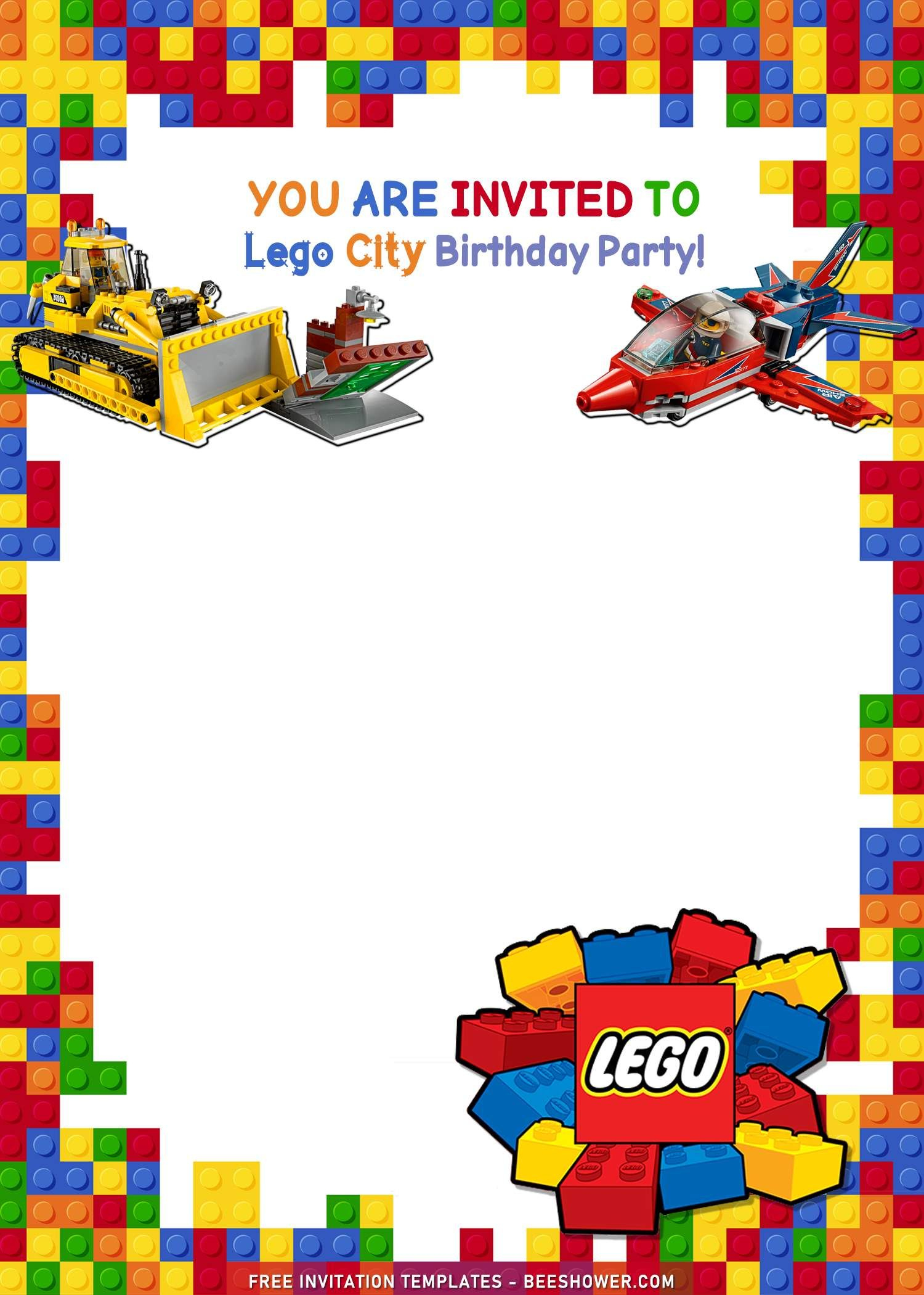 9+ Lego Birthday Invitation Templates With Awesome Ninjago | Lego inside Lego Party Invitations Printable Free