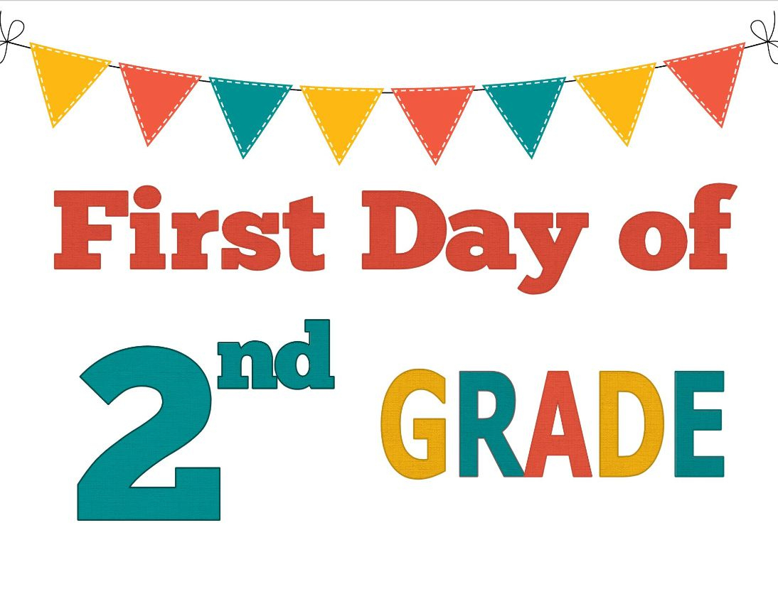 9 Sets Of Free, Printable First Day Of School Signs inside First Day Of Second Grade Free Printable Sign