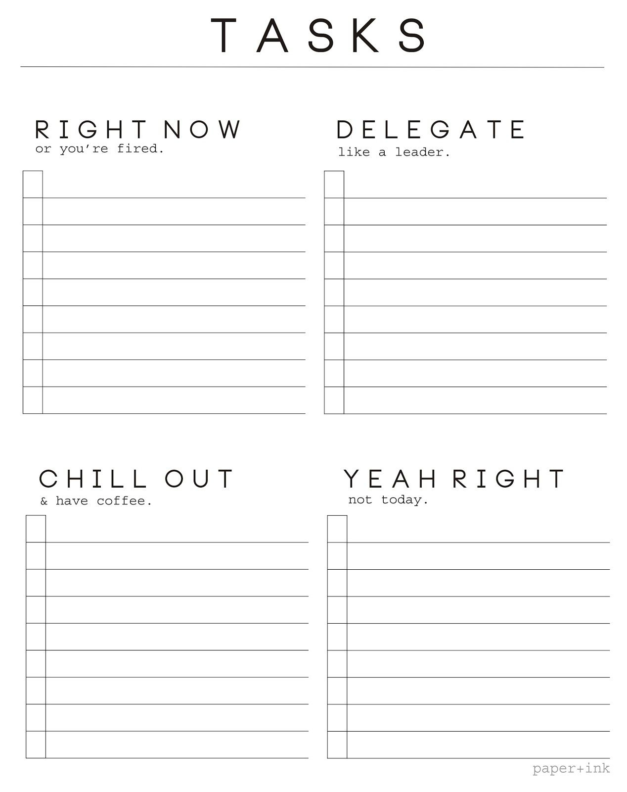 A Realist&amp;#039;S Task Sheet A More Realistic Approach To Itemizing intended for Free Printable Task Organizer