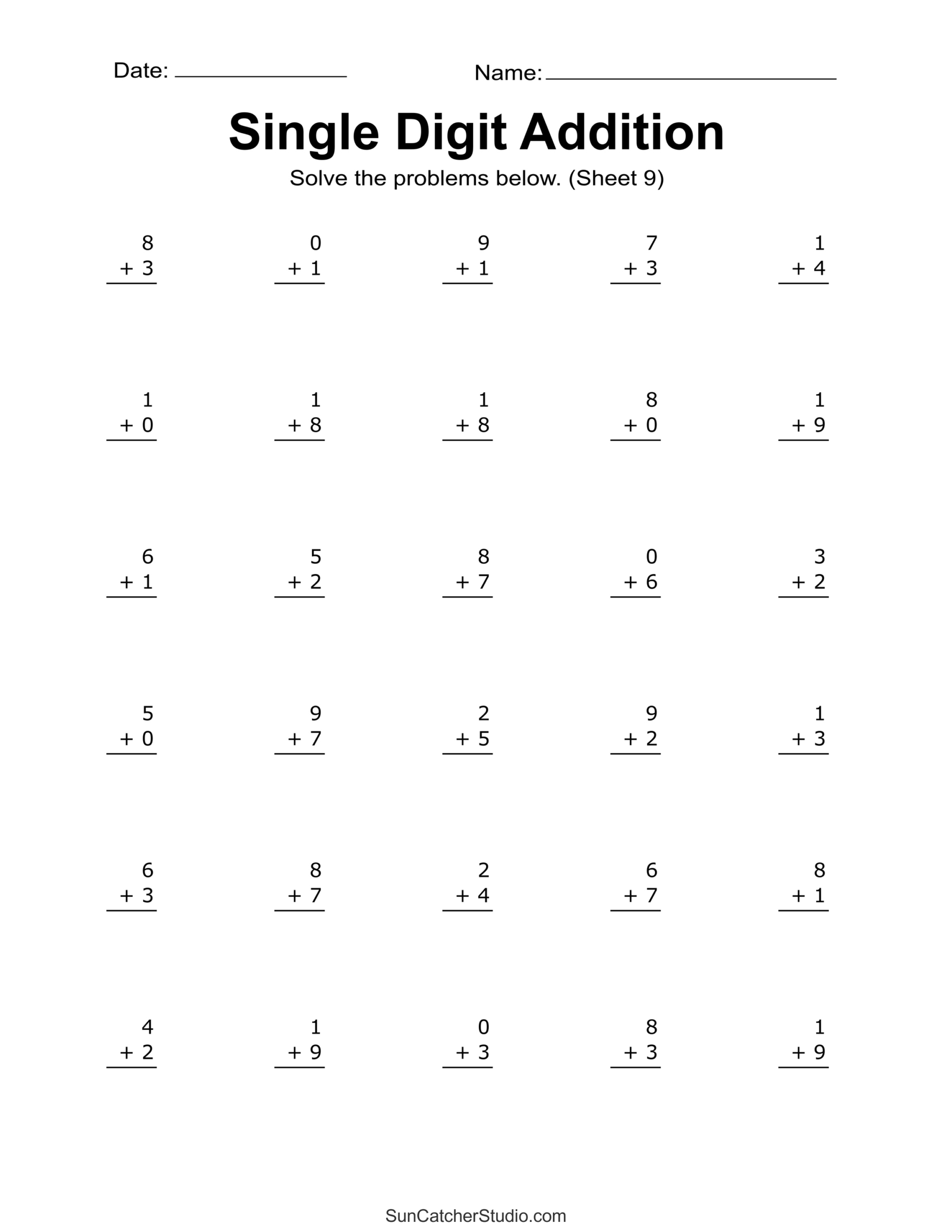 Addition Worksheets (Free Printable Easy Math Problems) – Diy pertaining to Free Printable Math Worksheets For Adults