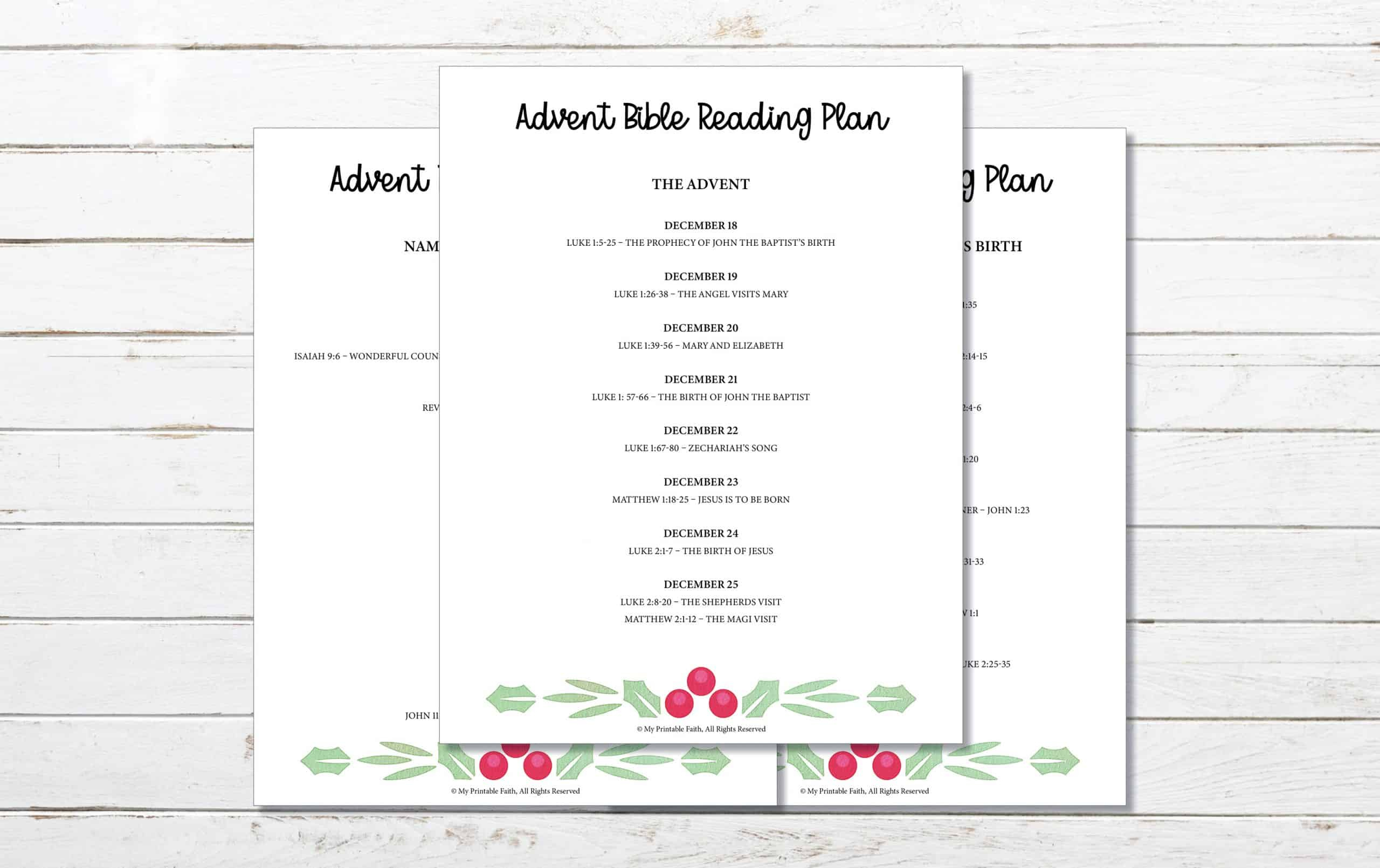 Advent Bible Reading Plan (With Printable) - My Printable Faith within Free Printable Advent Bible Study