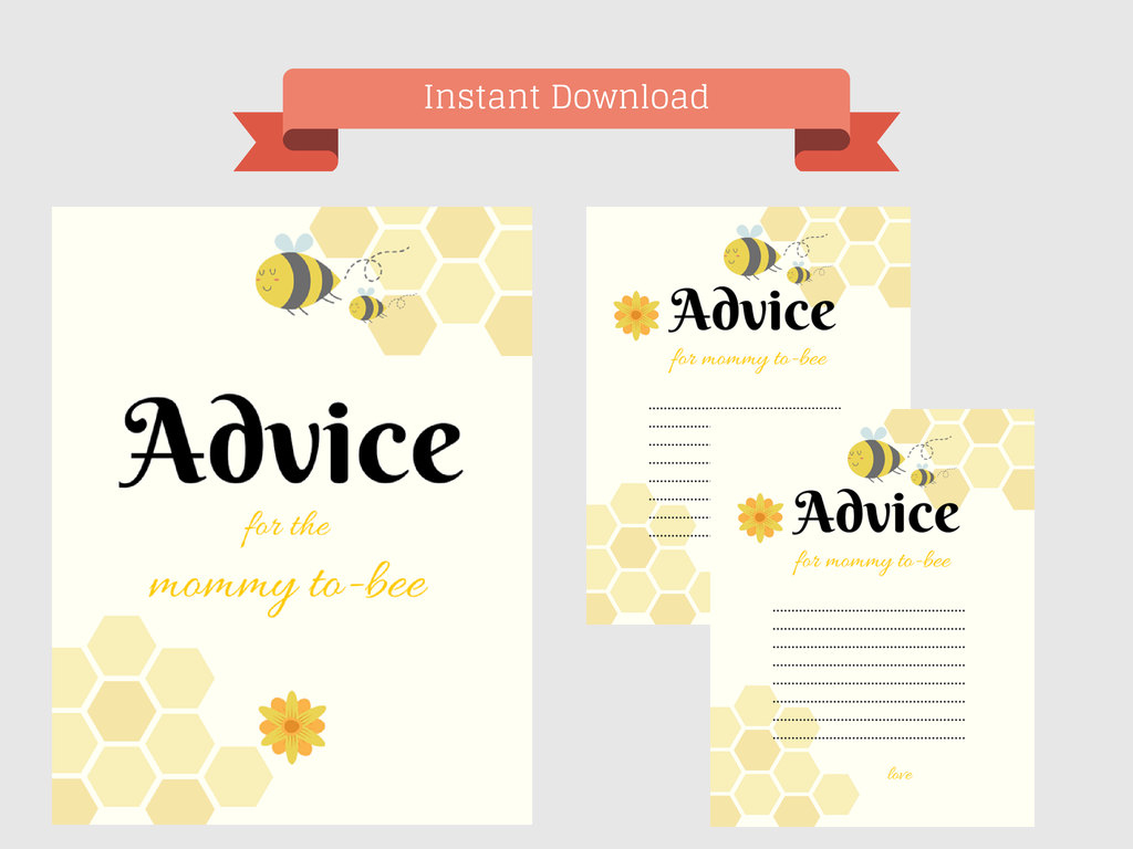 Advice For Mommy Bee - Magical Printable throughout Mommy Advice Cards Free Printable