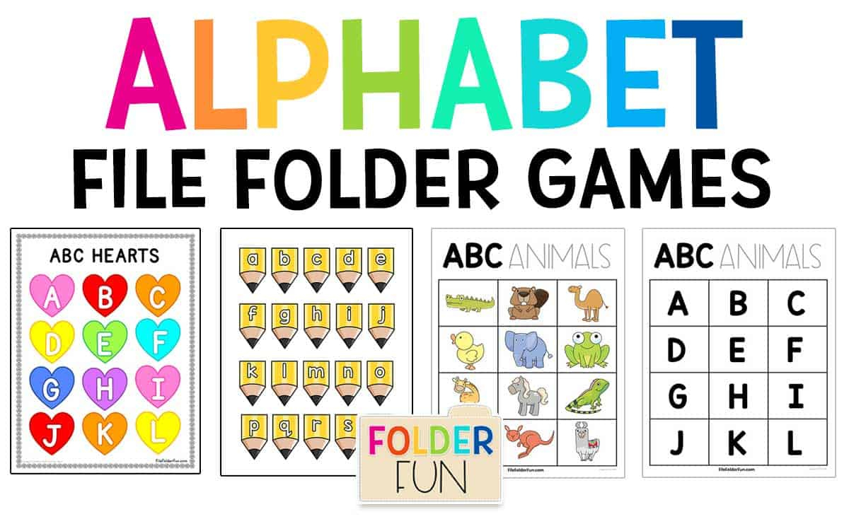 Alphabet File Folder Games - File Folder Fun in Free Printable Folder Games