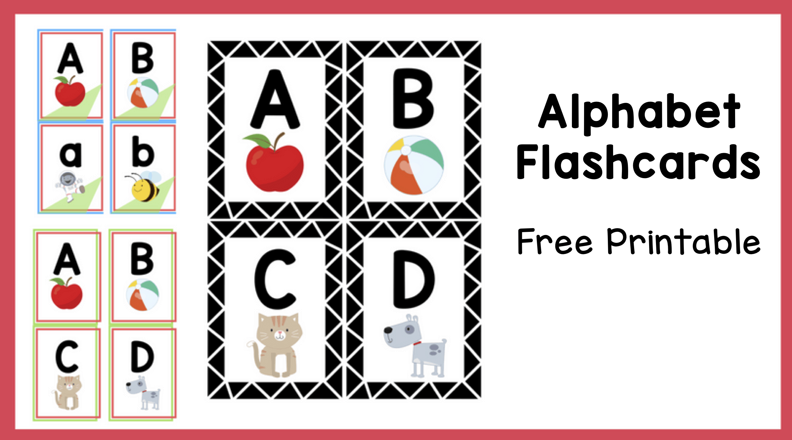 Alphabet Flashcards Free Printable - The Teaching Aunt pertaining to Free Printable Alphabet Cards With Pictures