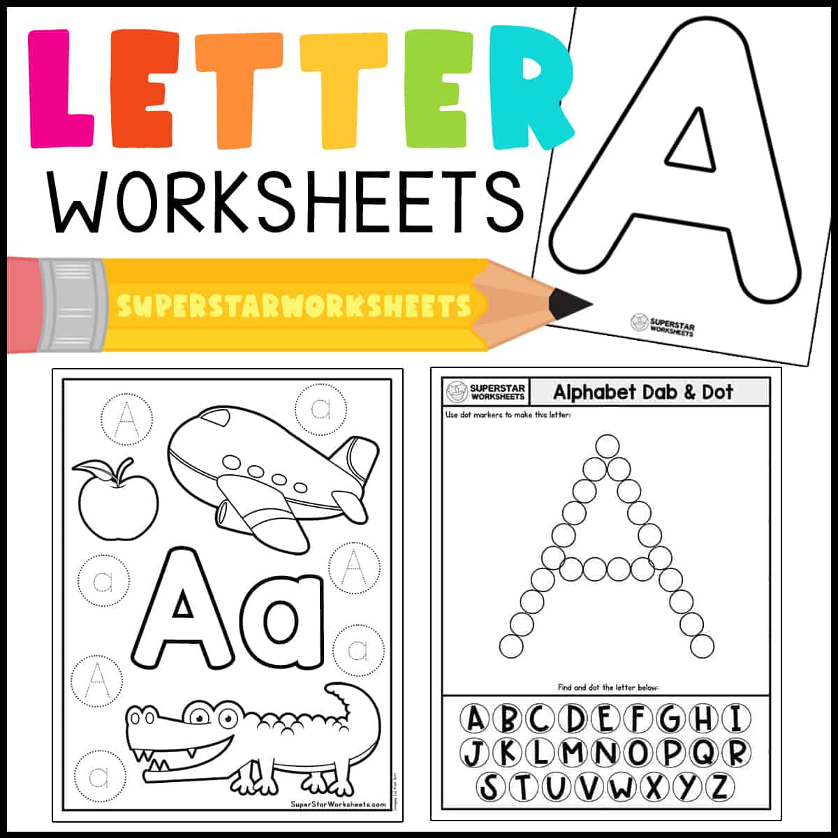 Alphabet Worksheets - Superstar Worksheets intended for Free Printable Alphabet Worksheets For Grade 1