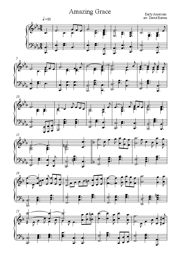 Amazing Grace&amp;quot; In &amp;quot;Gospel Piano&amp;quot; Style - Download Sheet Music Pdf throughout Free Printable Gospel Sheet Music For Piano