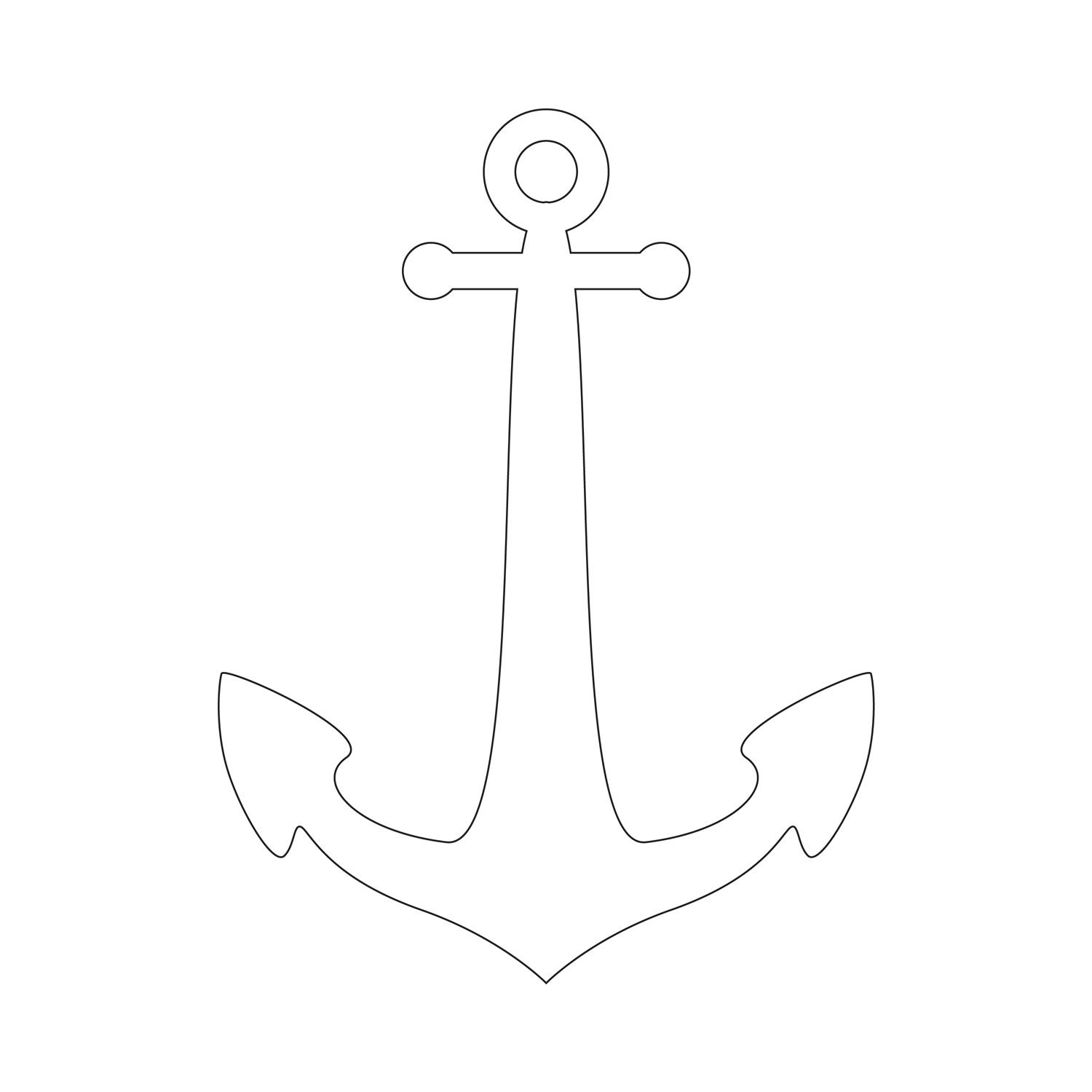 Anchor Stencil | Free Printable Stencil Templates | Free Stencils in Free Printable Anchor Template