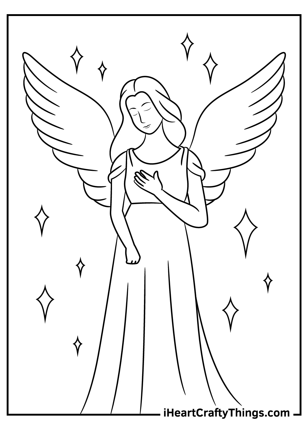 Angels Coloring Pages (Updated 2024) intended for Free Printable Pictures Of Angels