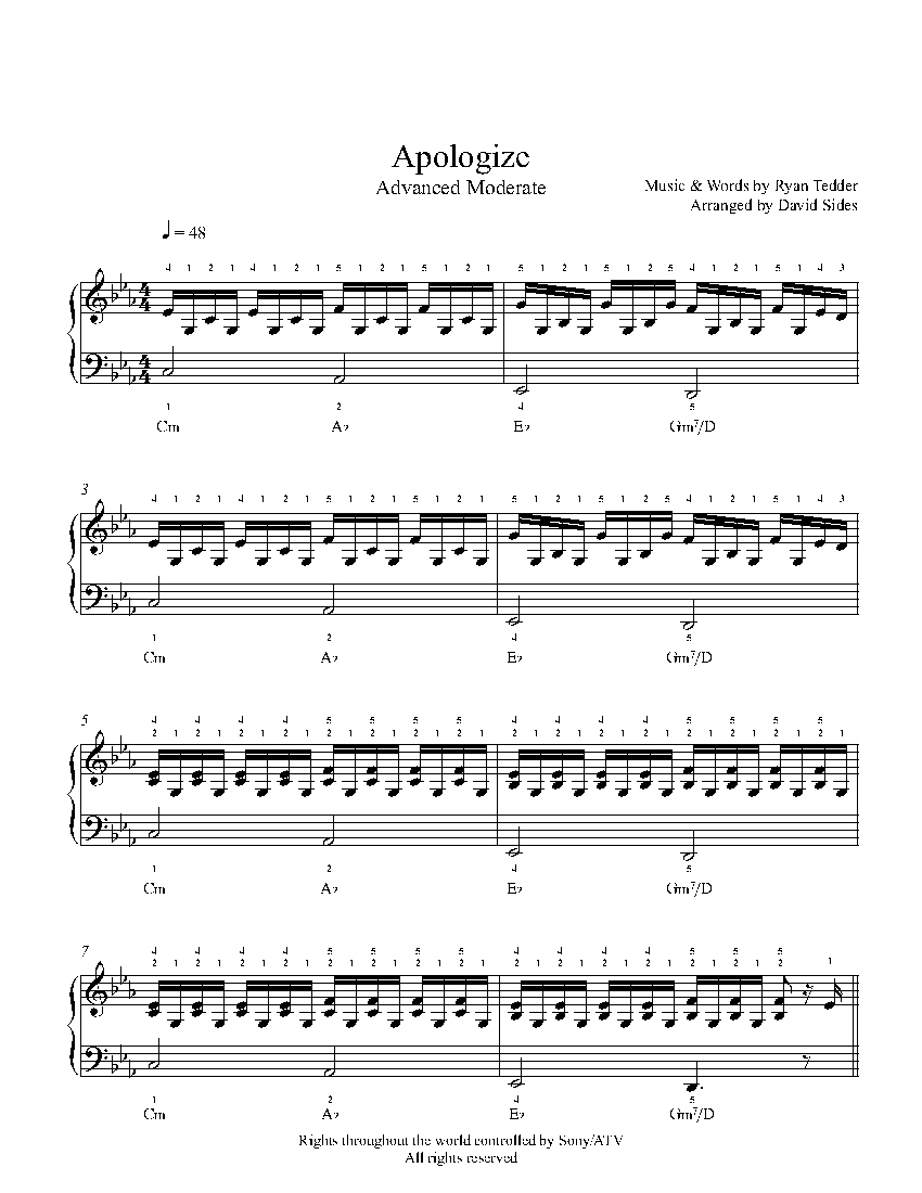 Apologize Piano Sheet with regard to Apologize Piano Sheet Music Free Printable