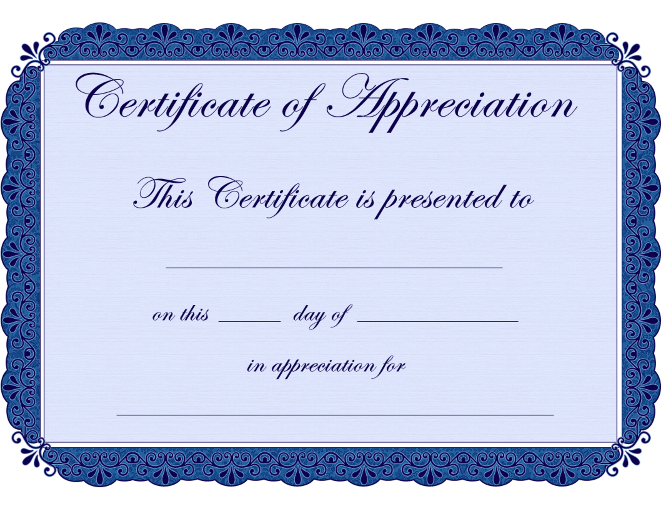 Appreciation Certificate Template | Free Printable Certificates in Free Printable Templates For Certificates Of Recognition