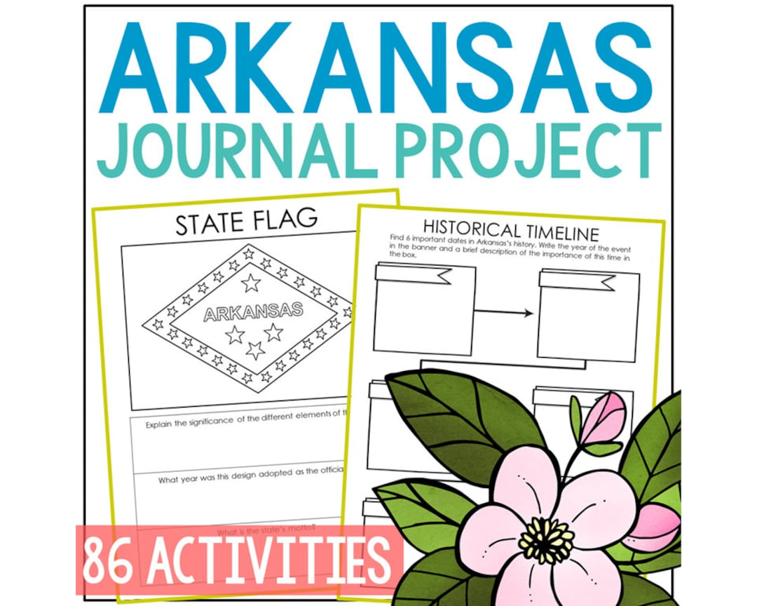 Arkansas State History Project Activity Social Studies Unit Study Lesson Plans 4Th 5Th 6Th 7Th Grade Homeschool Printable Worksheets - Etsy for Free Printable Arkansas History Worksheets