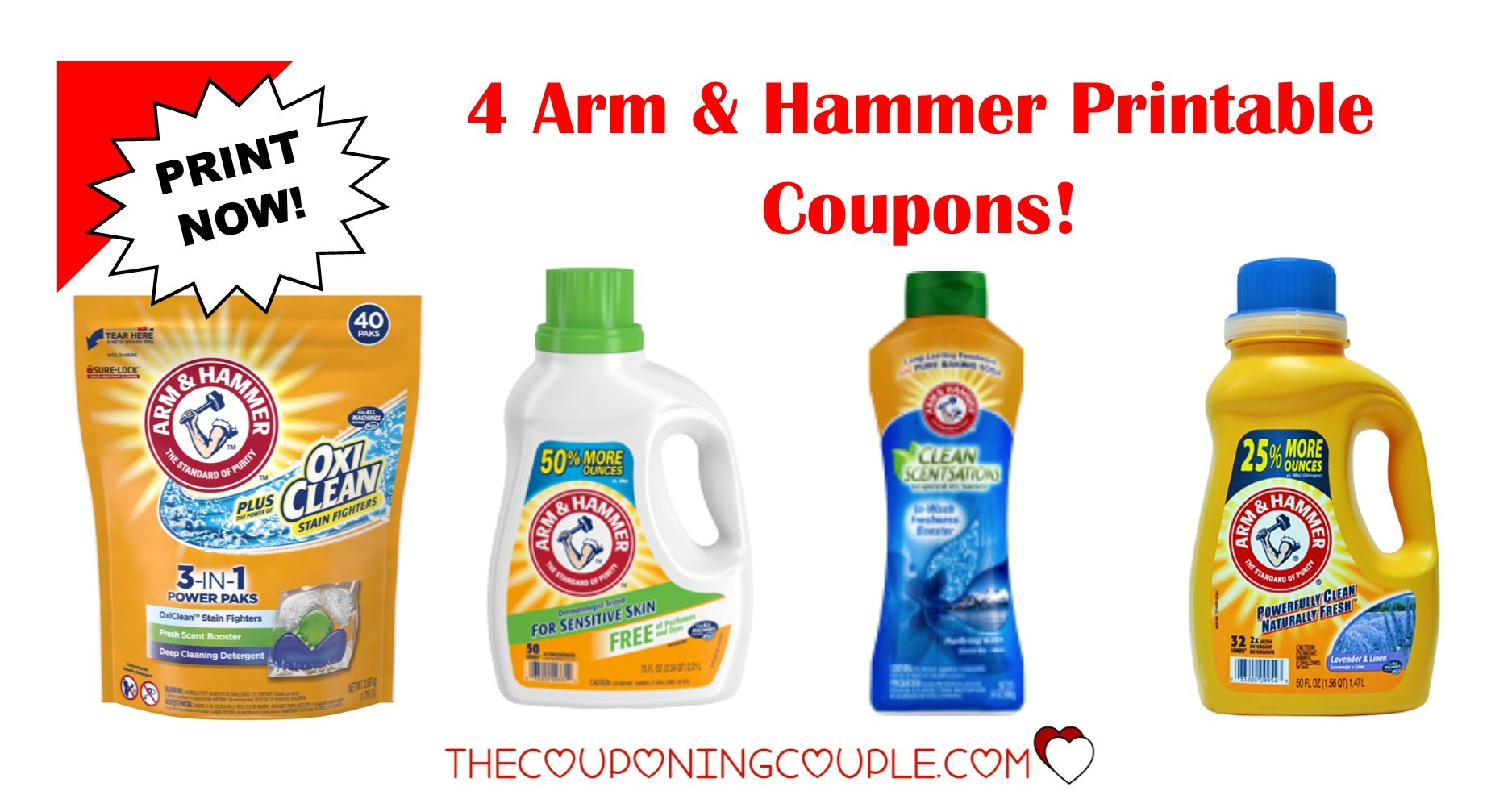 Arm &amp;amp; Hammer Detergent Coupons Printable in Free Printable Arm And Hammer Laundry Detergent Coupons