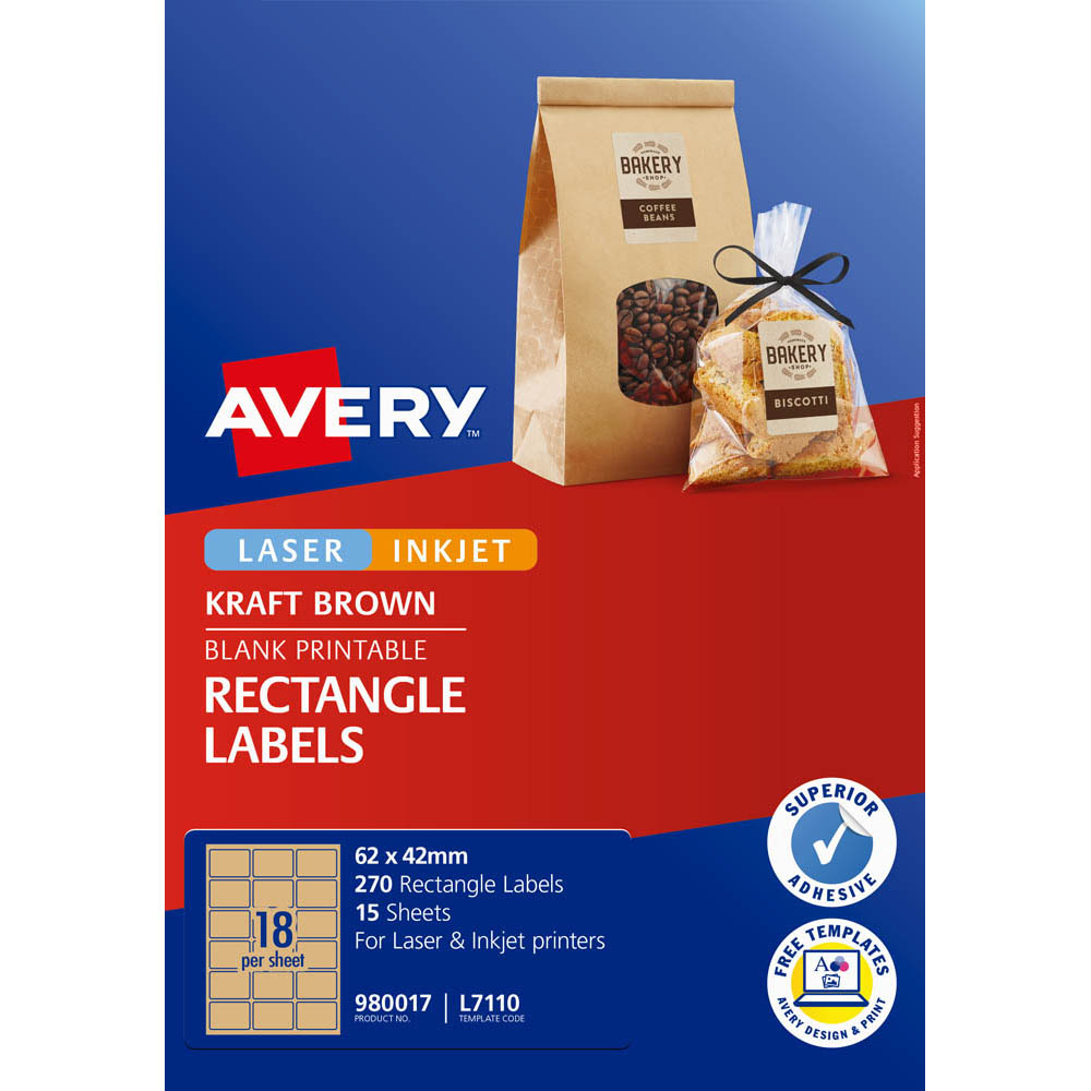 Avery 980017 L7110 Blank Printable Labels Rectangle Laser/Inkjet intended for Free Printable Kraft Food Coupons