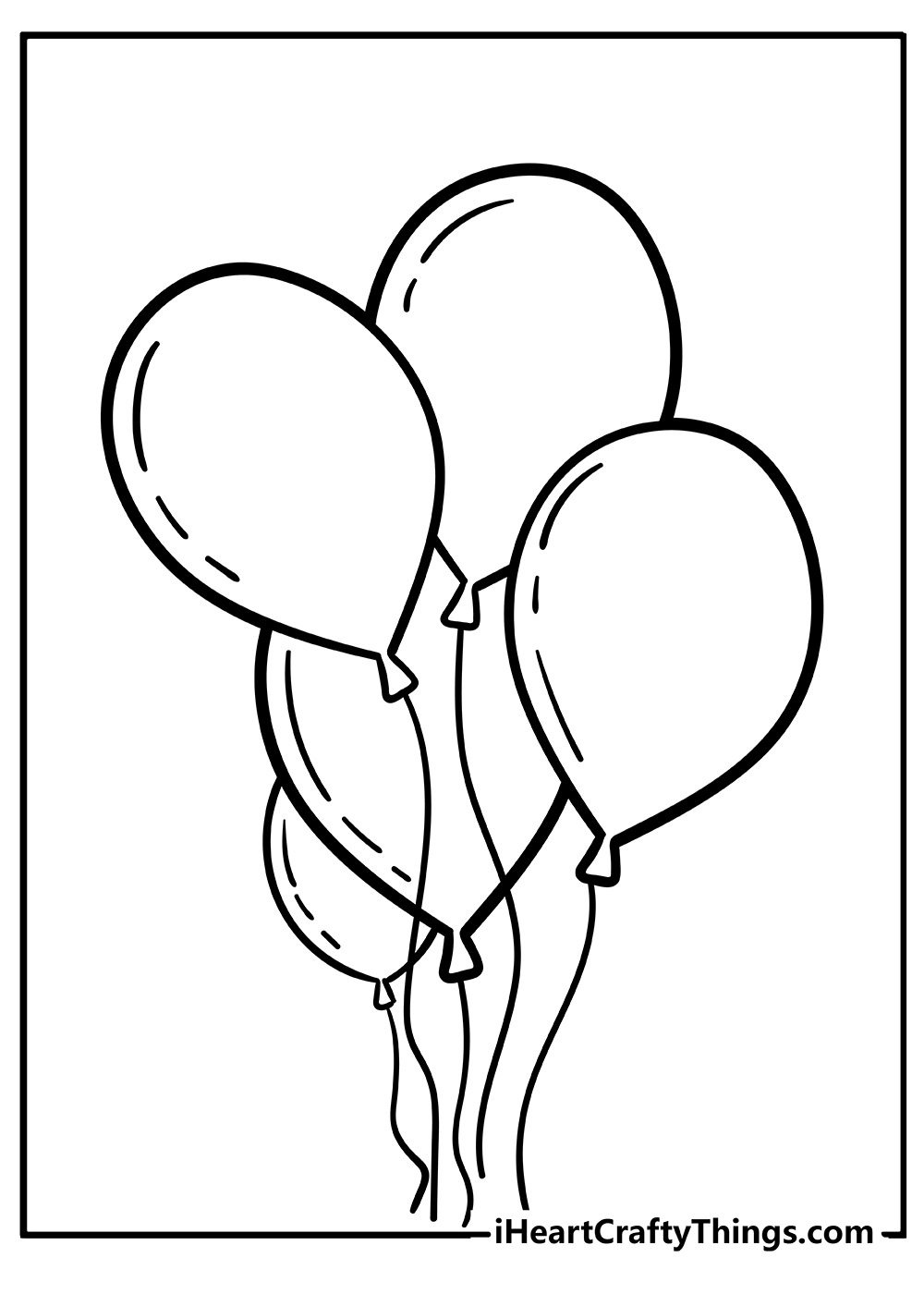 Balloons Coloring Pages (100% Free Printables) in Free Printable Pictures of Balloons