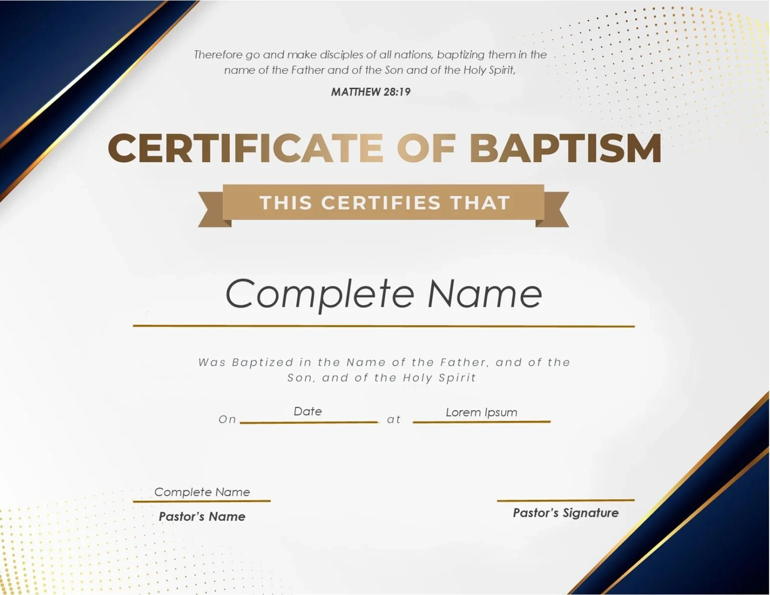 Baptismal Certificate: Free Baptism Certificate Templates! intended for Free Printable Baptism Certificate