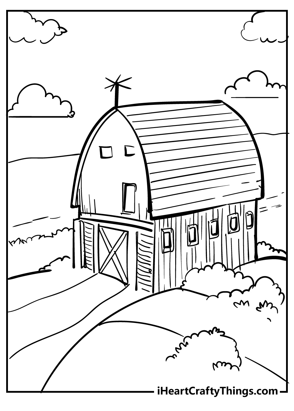 Barn Coloring Pages (100% Free Printables) throughout Free Printable Barn Coloring Pages