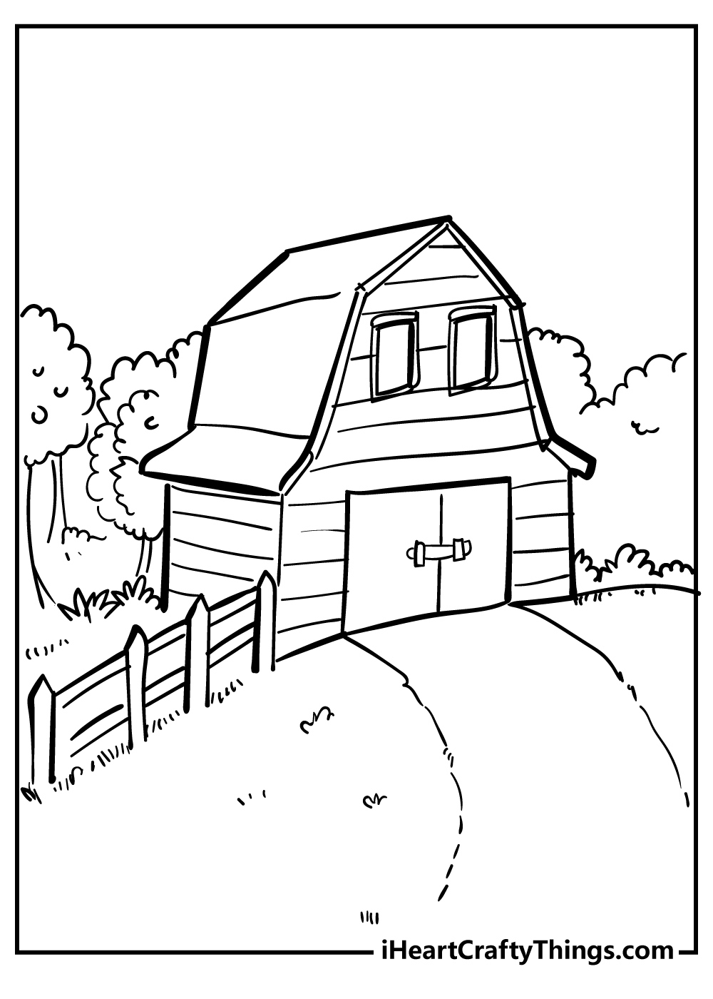 Barn Coloring Pages (100% Free Printables) with regard to Free Printable Barn Coloring Pages