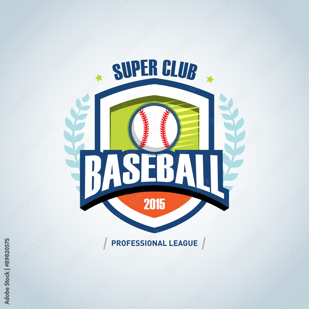 Baseball Sport Badge Logo Design Template And Some Elements For for Free Printable Baseball Logos