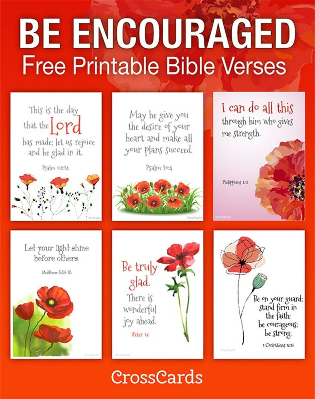 Be Encouraged! Free Printable Bible Verses #Printables #Scripture with Free Printable Inspirational Bible Verses