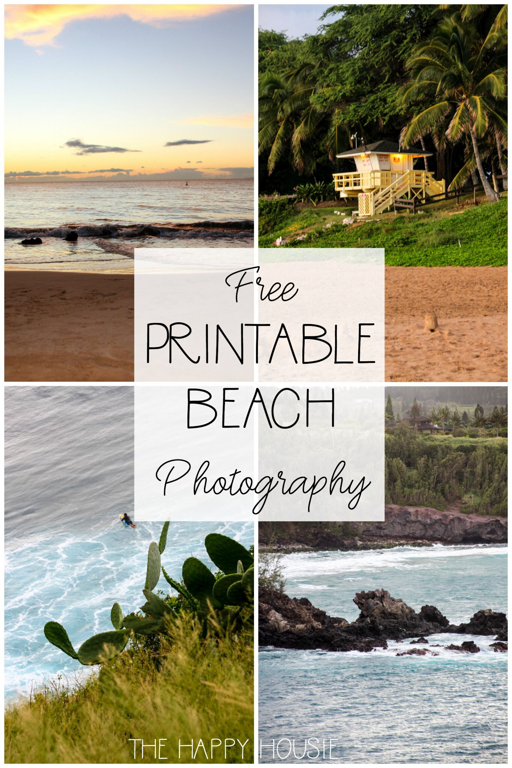 Beach Theme Gallery Wall With Free Printable Beach Photography for Free Printable Beach Pictures