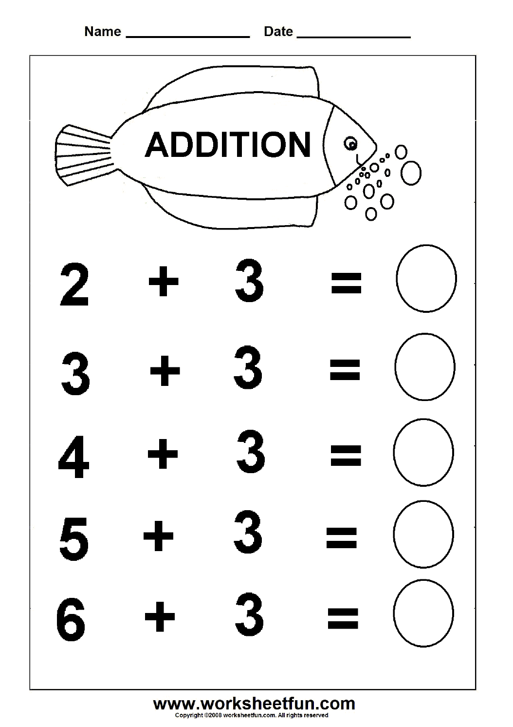 Beginner Addition – 6 Kindergarten Addition Worksheets / Free with regard to Free Printable Preschool Addition Worksheets