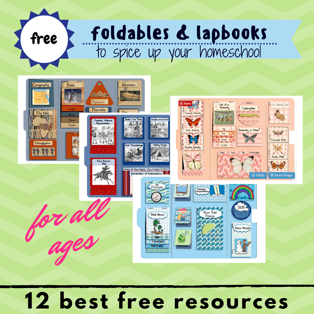 Best 12 Free Foldables &amp;amp; Lapbooks Printables For Homeschooling intended for Free Printable Lapbook Templates