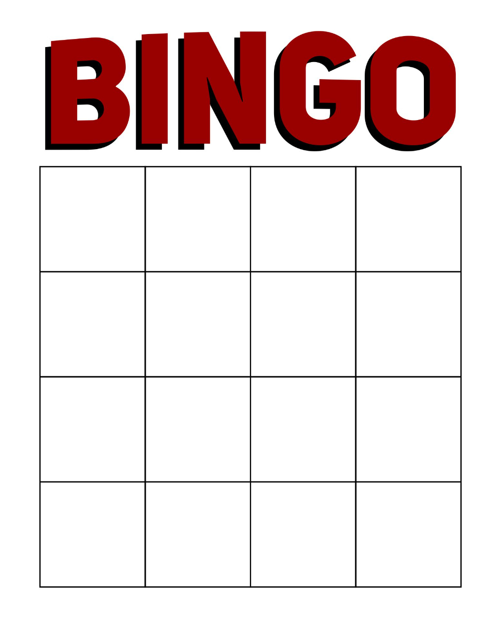 Best Printable Bingo Card Template throughout Free Printable Blank Bingo Cards