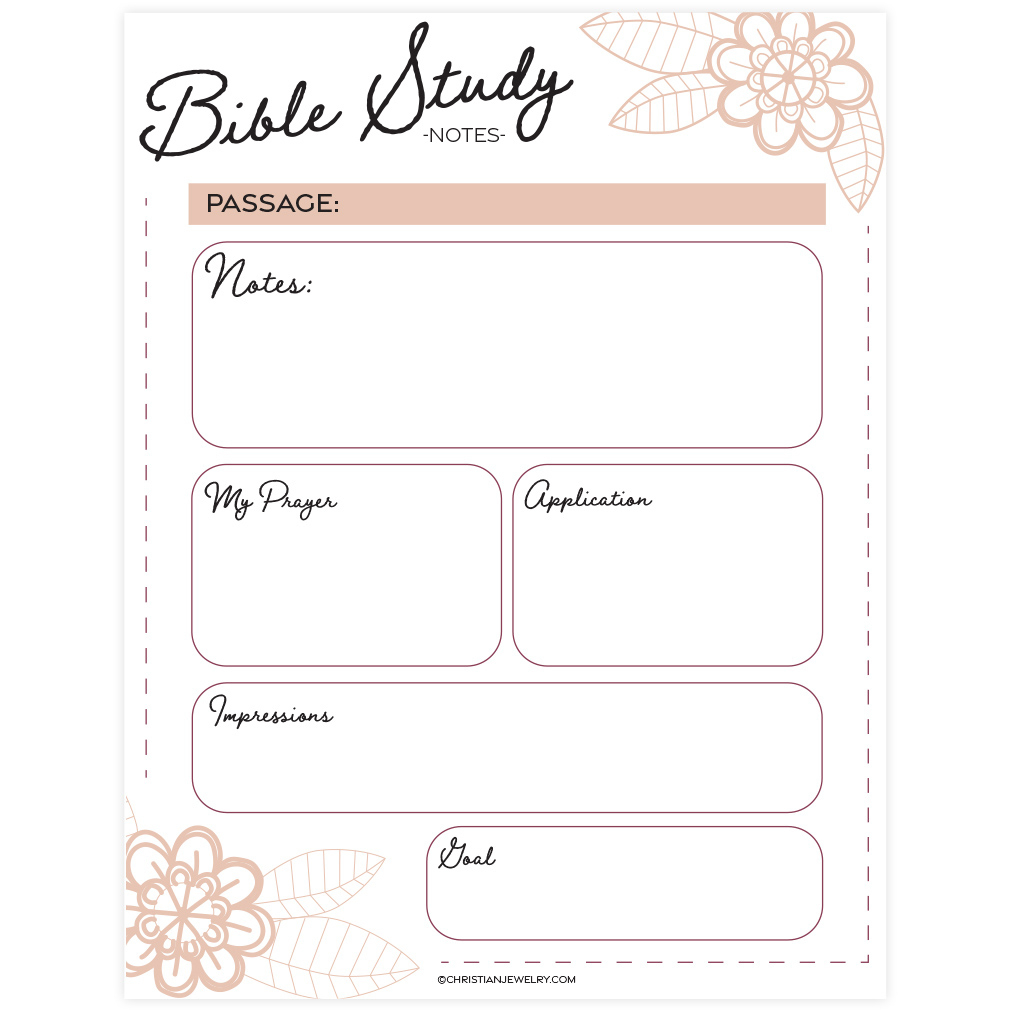 Bible Study Page - Flowers | Free Christian Printables in Free Printable Bible Studies For Adults