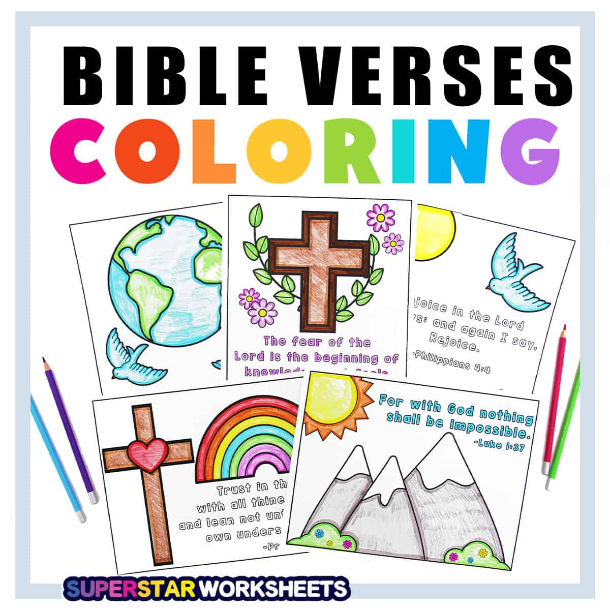 Bible Verse Coloring Pages - Superstar Worksheets with Free Children&amp;amp;#039;S Bible Printables