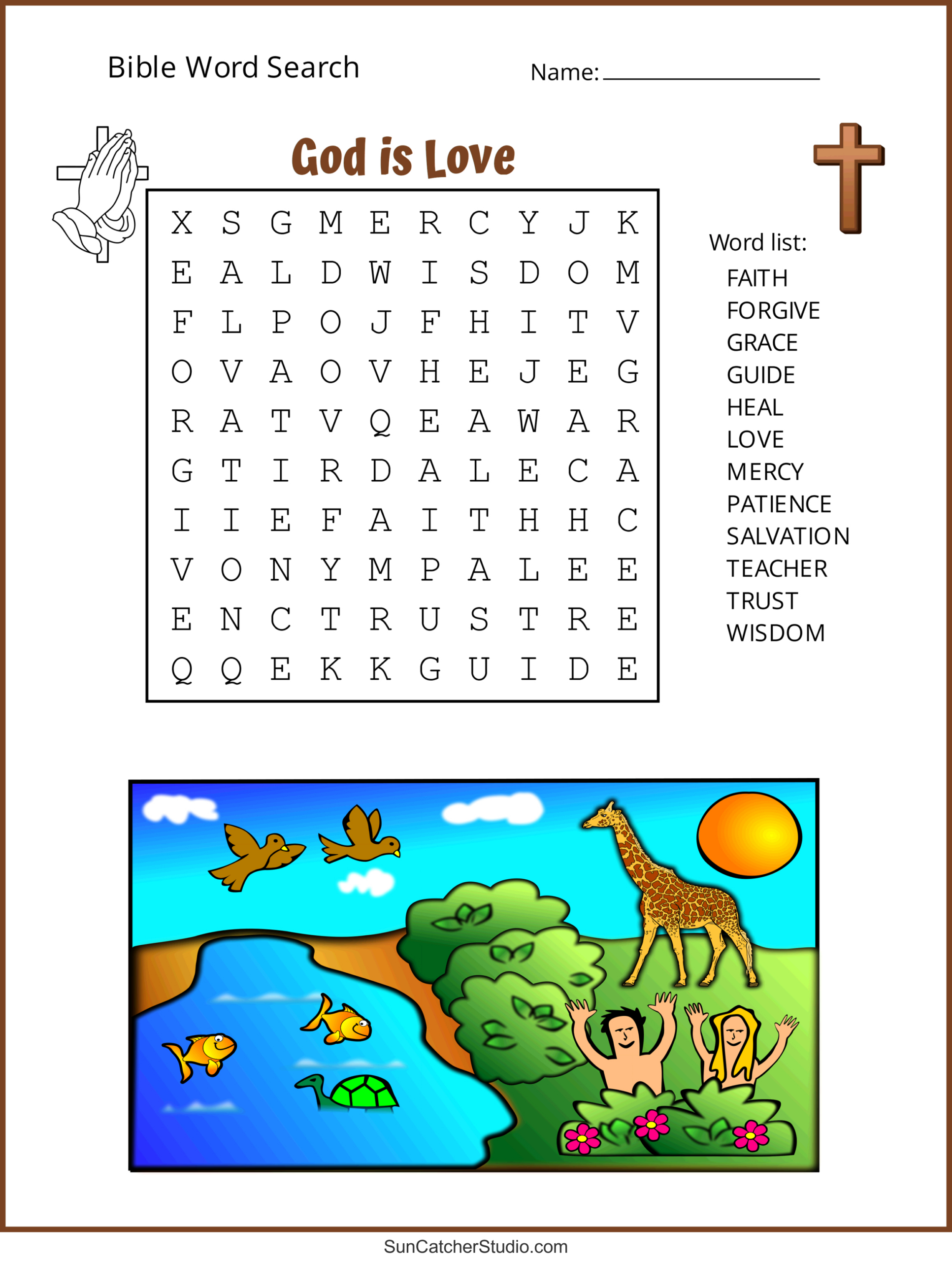 Bible Word Search (Free Printable Christian Puzzles) – Diy within Free Printable Bible Games For Kids