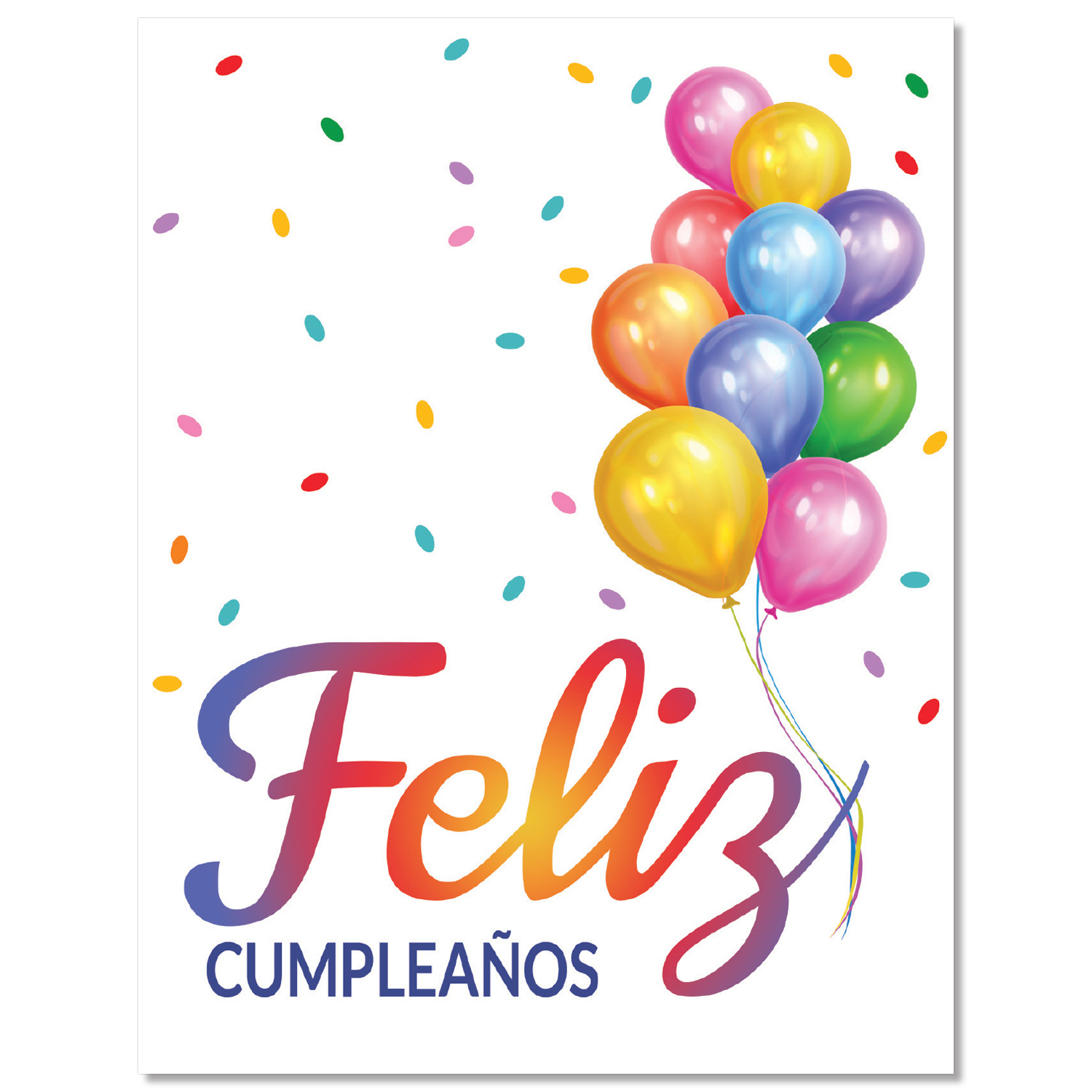 Big Happy Birthday Spanish Card | Hrdirect in Free Printable Happy Birthday Cards in Spanish