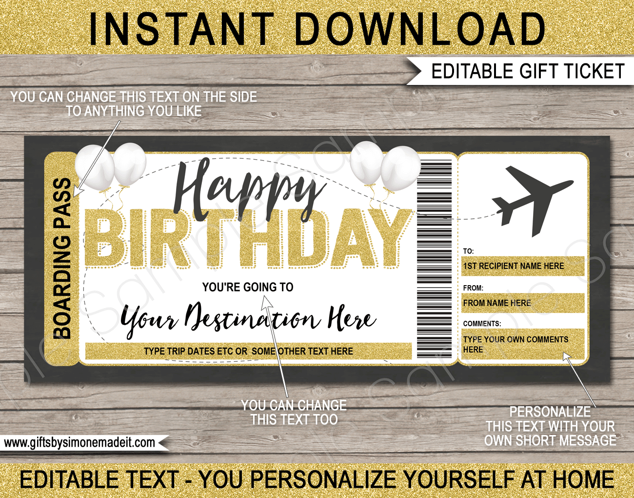 Birthday Boarding Pass Template in Free Printable Boarding Pass