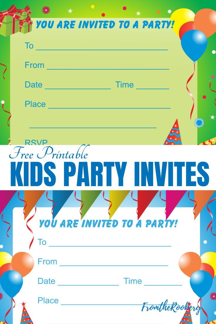 Birthday Party Invitations For Kids | Birthday Party Invitations pertaining to Free Printable Toddler Birthday Invitations