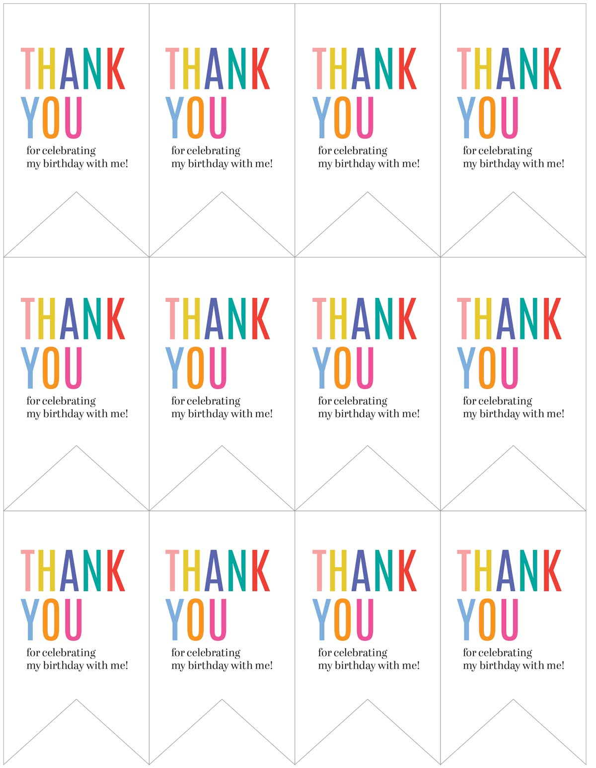 Birthday Thank You Tags | Skip To My Lou pertaining to Free Printable Thank You Tags For Birthday Favors