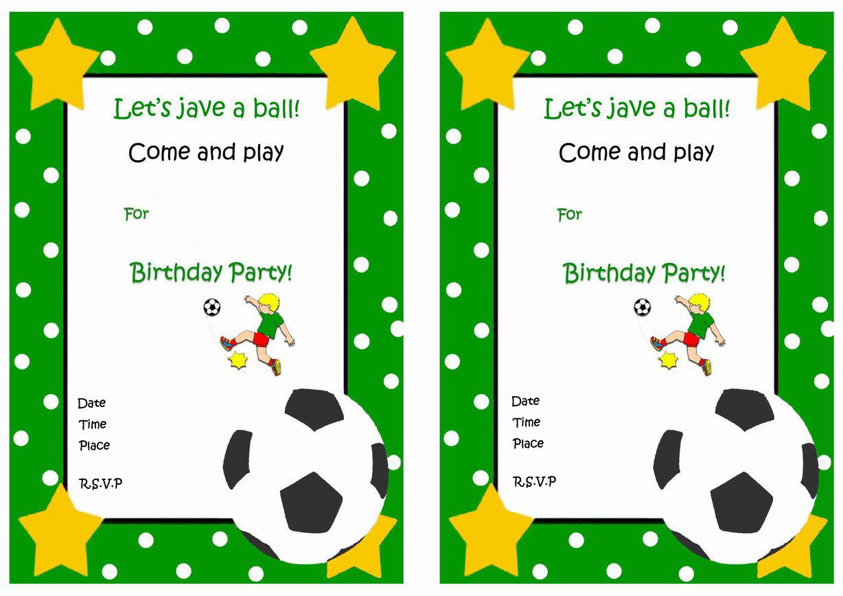 Birthdaytheme | Party Invitations Printable, Football Birthday pertaining to Free Printable Soccer Birthday Invitations