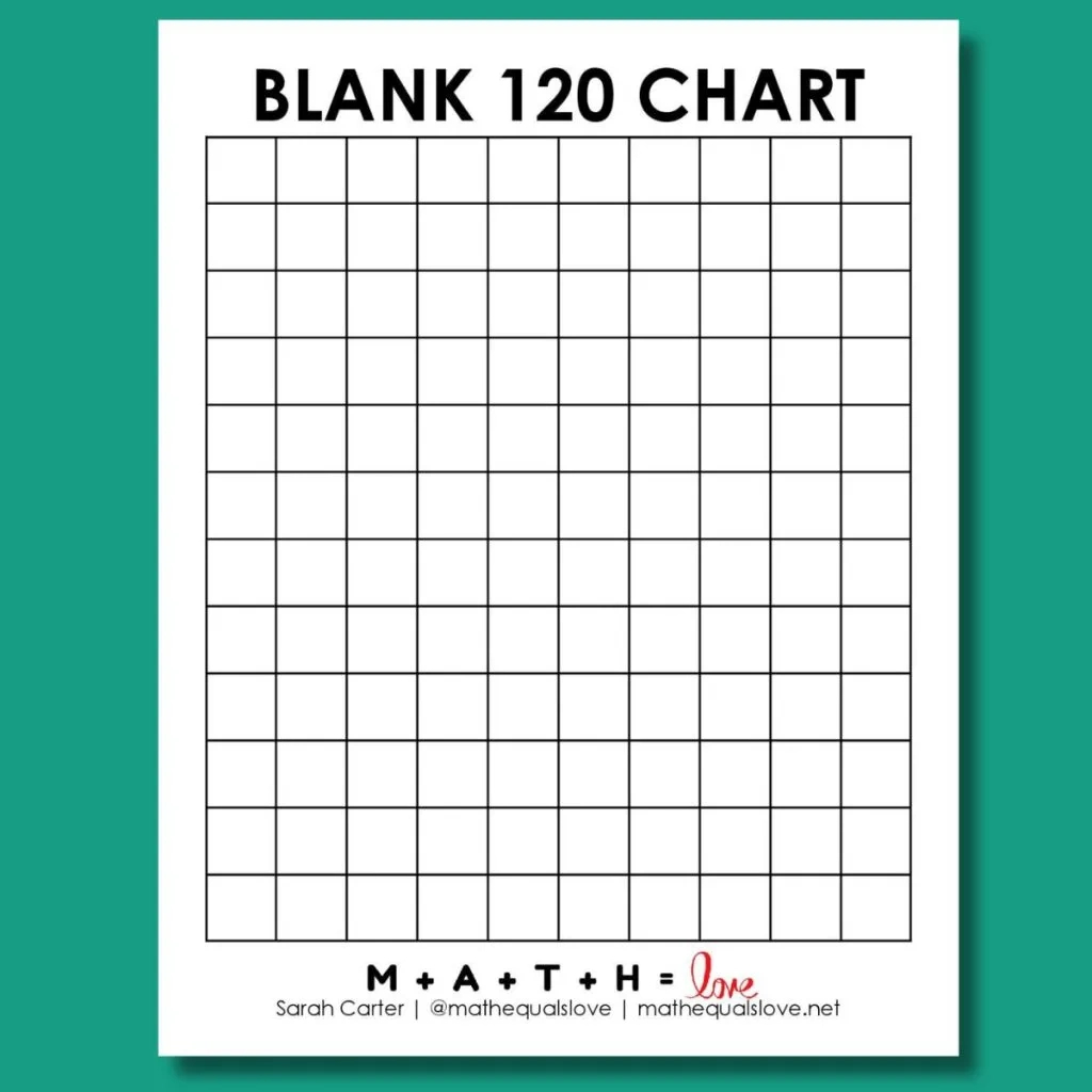 Blank 120 Chart [Free Printable Pdf] throughout Free Printable Blank 1-120 Chart