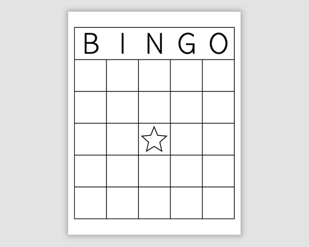 Blank Bingo Card Template, Prints 1, 2, 4, 6, And 9 Per Page within Free Printable Blank Bingo Cards