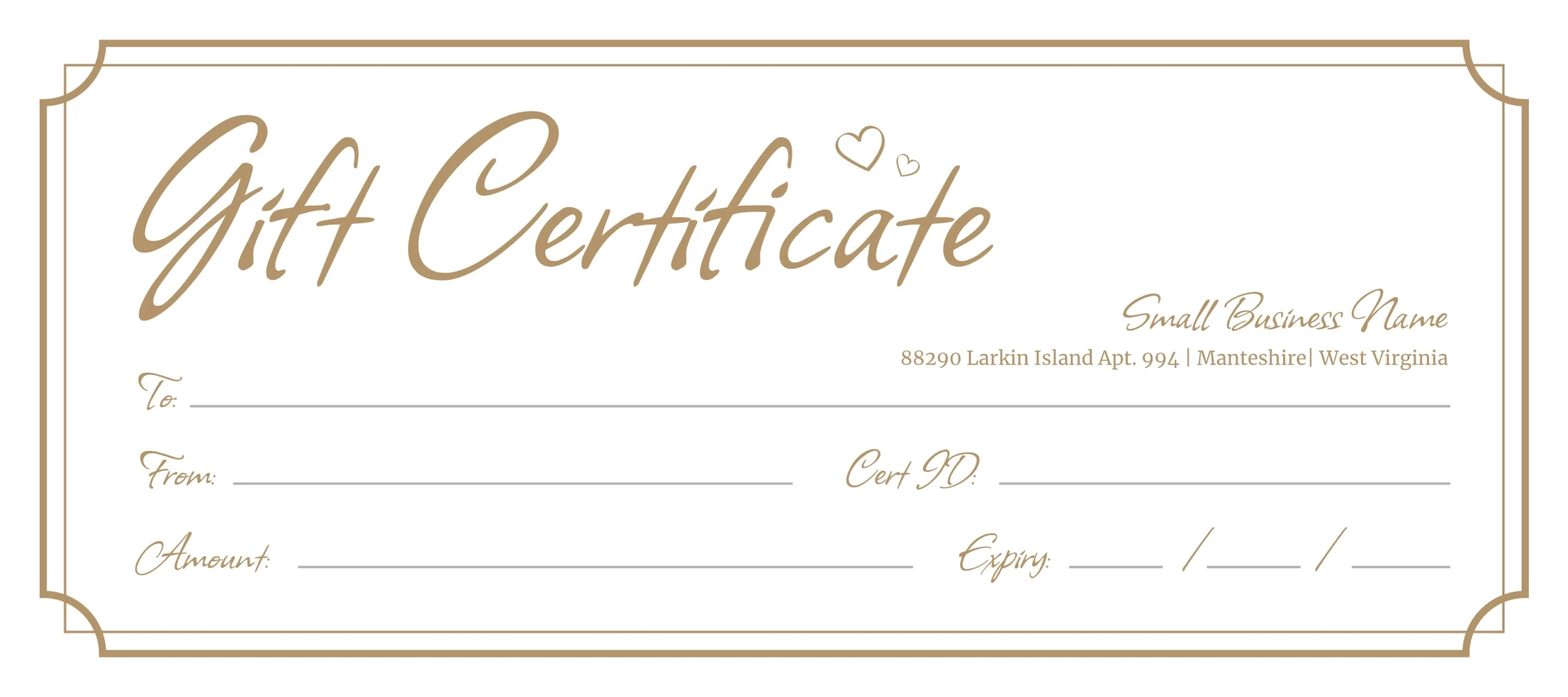 Blank Gift Certificate Free Google Docs Template - Gdoc.io with regard to Free Printable Gift Certificate Template