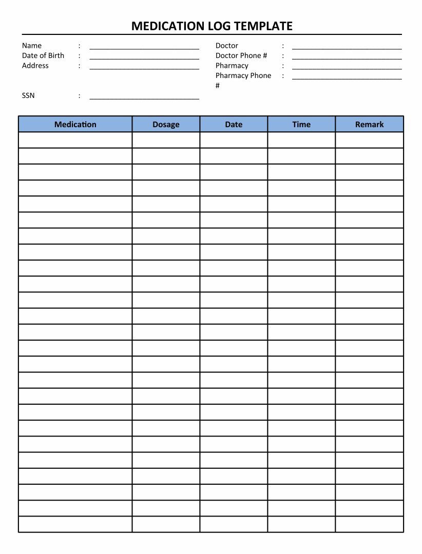 Blank Printable Medication Chart | Medication Chart, Medication intended for Medication Chart Printable Free